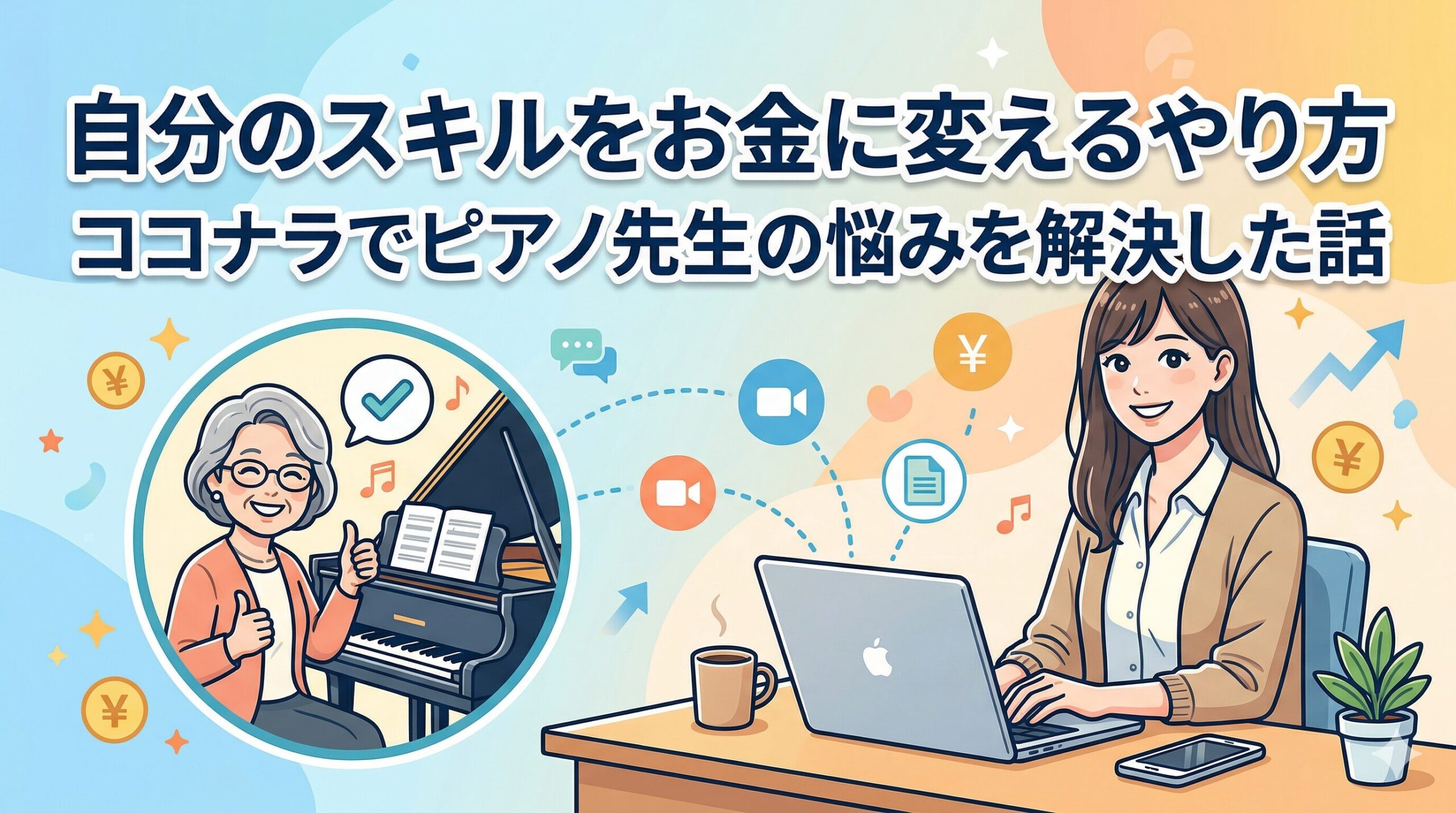 自分のスキルをお金に変えるやり方｜ココナラでピアノ先生の悩みを解決した話
