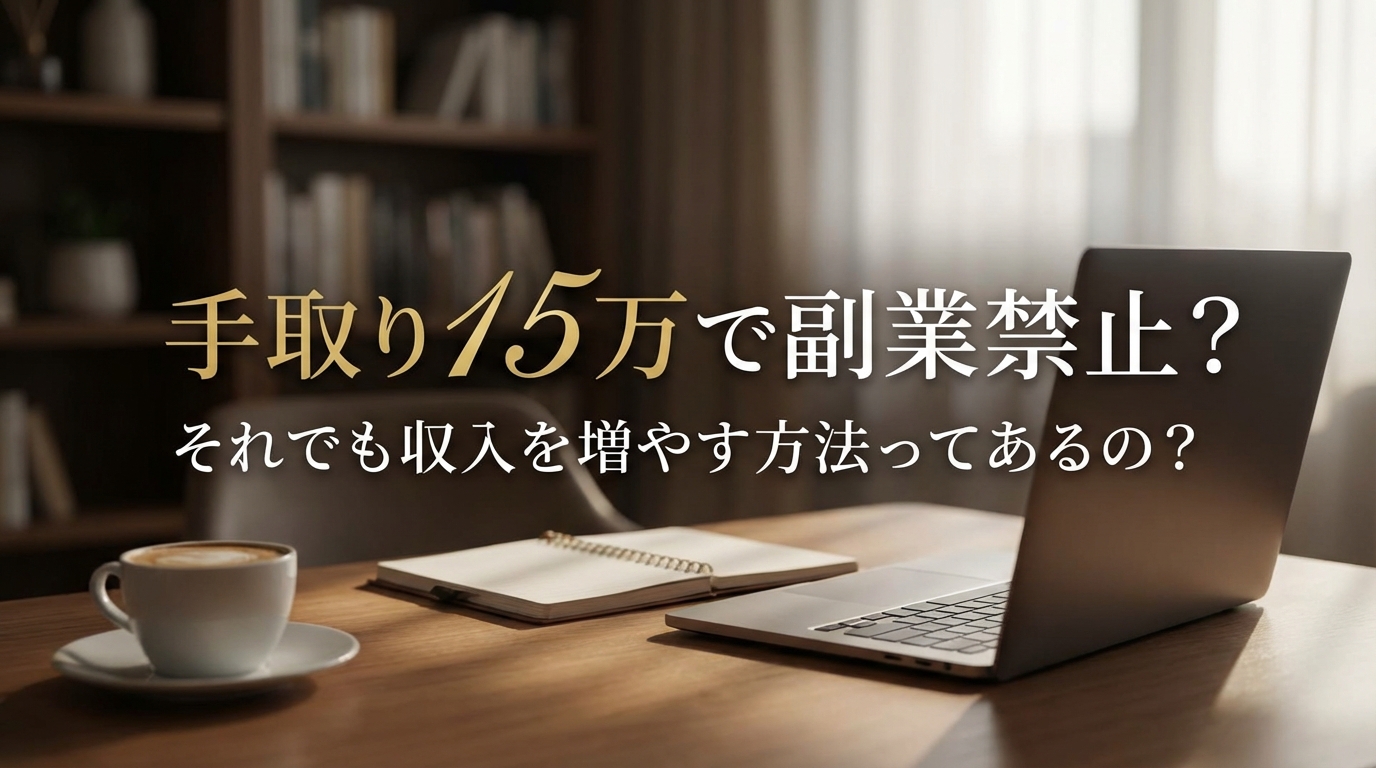 手取り15万で副業禁止？それでも収入を増やす方法ってあるの？