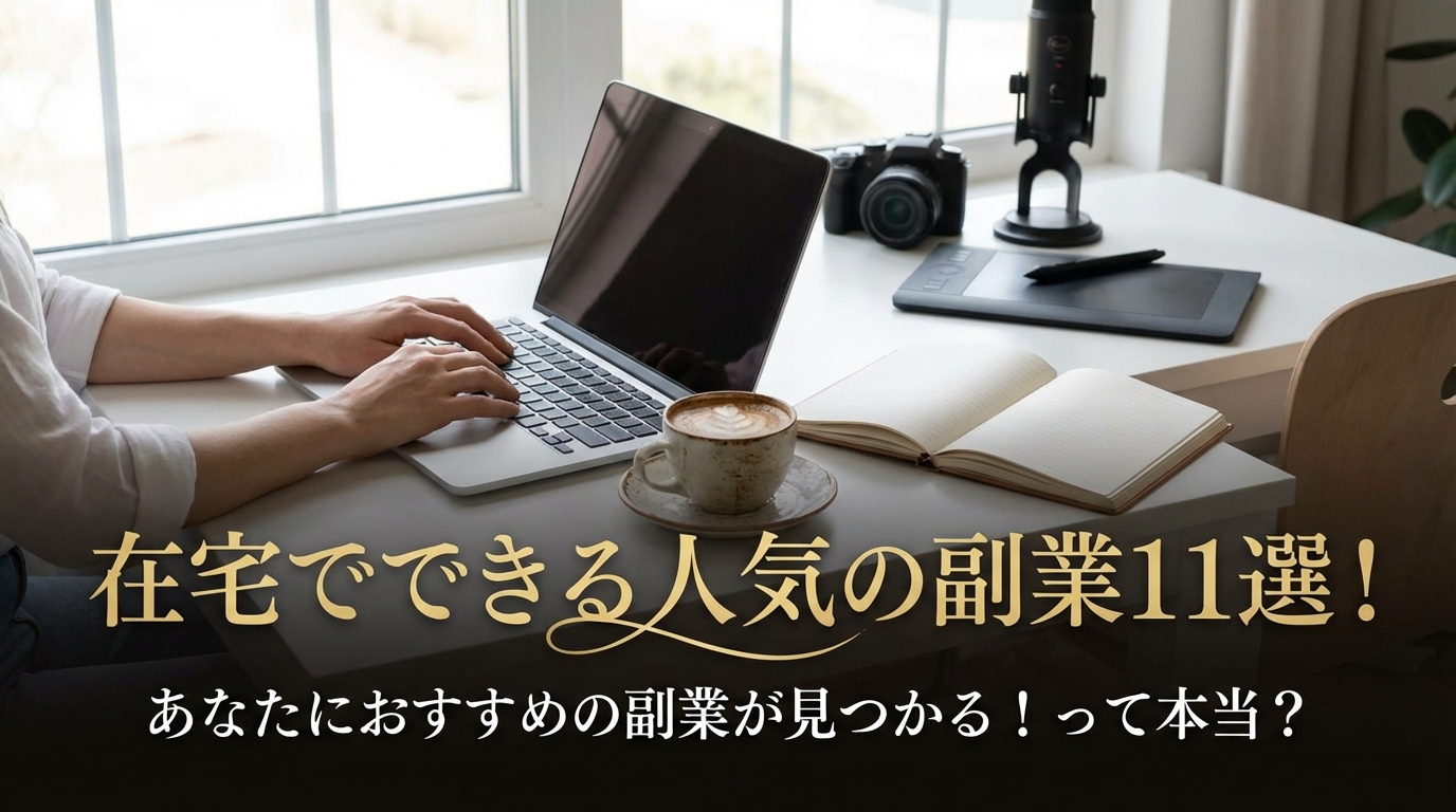 在宅でできる人気の副業11選！あなたにおすすめの副業が見つかる