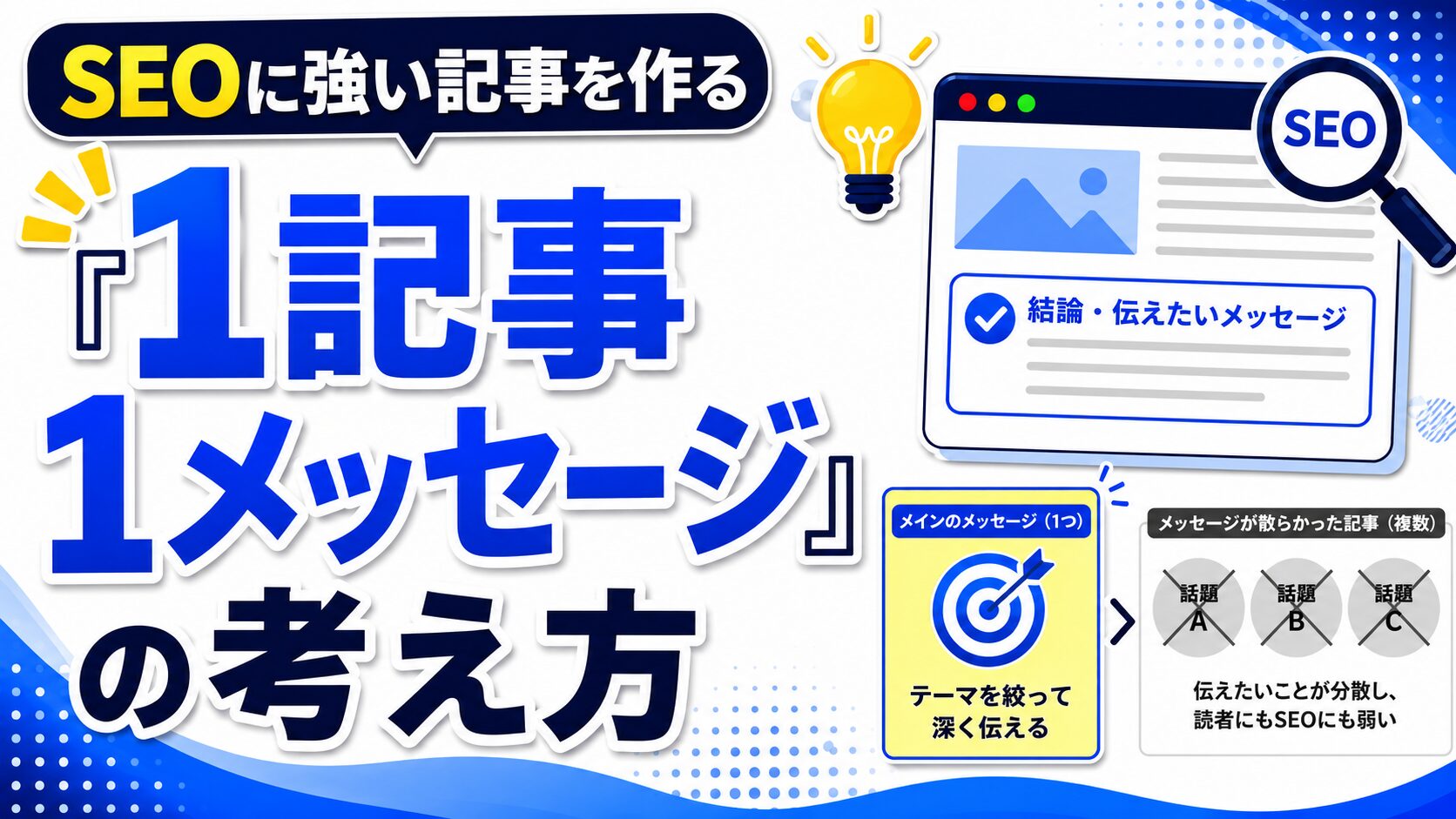 SEOに強い記事を作る「1記事1メッセージ」の考え方